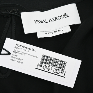 YIGAL AZROUEL | Velvet Burnt Out Knot Top