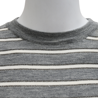 BRUNELLO CUCINELLI | Metallic Striped Knit Top