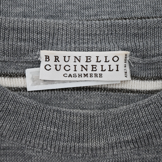 BRUNELLO CUCINELLI | Metallic Striped Knit Top