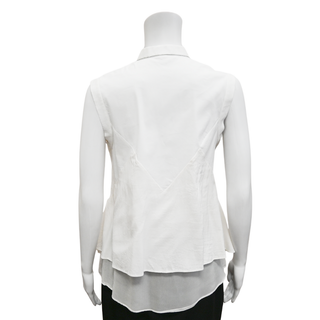 BRUNELLO CUCINELLI | White Sleeveless Monili Blouse