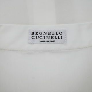 BRUNELLO CUCINELLI | White Sleeveless Monili Blouse
