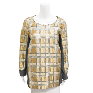 MARNI | Quilted Gold Metallic Blouse