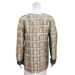 MARNI | Quilted Gold Metallic Blouse