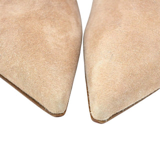 CHRISTIAN LOUBOUTIN | Firmamma Nude Suede Studded-Cuff Booties