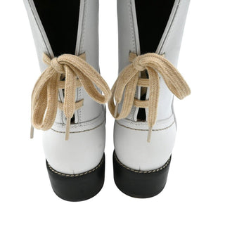 SEE BY CHLOE | White Leather Western Booties
