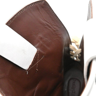 SEE BY CHLOE | White Leather Western Booties