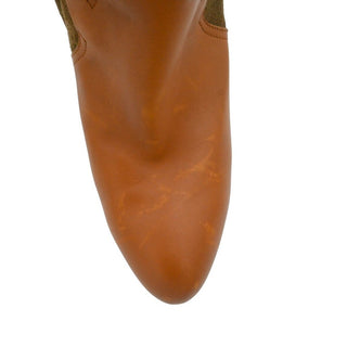 RALPH LAUREN | Brown Strappy Suede & Leather Heeled Boots