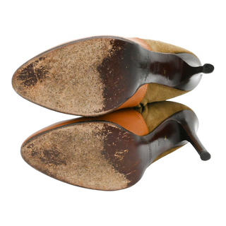 RALPH LAUREN | Brown Strappy Suede & Leather Heeled Boots