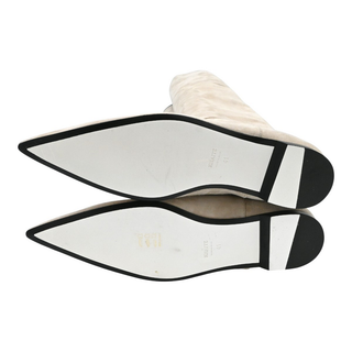 KHAITE | Bone Suede Pointed Over-The-Knee Boots