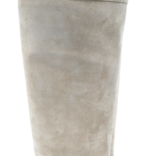 KHAITE | Bone Suede Pointed Over-The-Knee Boots