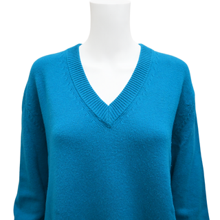 GUCCI | Teal Blue Wool Knit Sweater