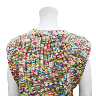 GANNI | Logo Space-Dyed Intarsia-Knit Vest