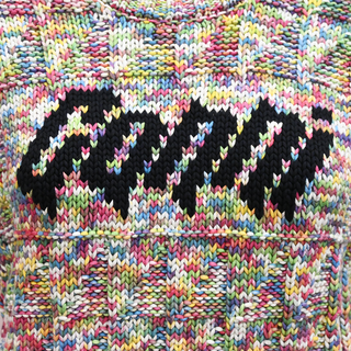 GANNI | Logo Space-Dyed Intarsia-Knit Vest