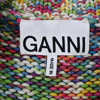 GANNI | Logo Space-Dyed Intarsia-Knit Vest
