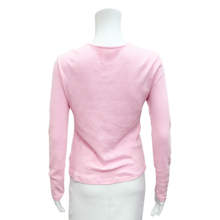 LOVESHACKFANCY | Pink Lace-Trim Cardigan