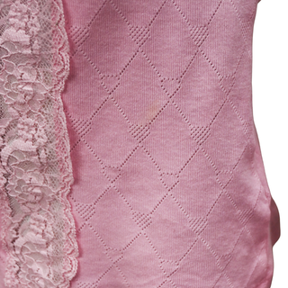 LOVESHACKFANCY | Pink Lace-Trim Cardigan