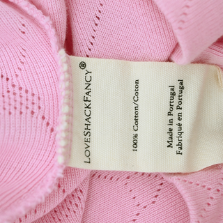 LOVESHACKFANCY | Pink Lace-Trim Cardigan