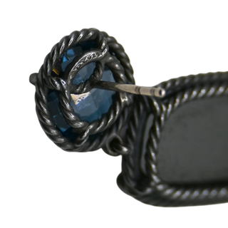 DAVID YURMAN | Chatelaine Blue Topaz & Black Orchid Drop Earrings