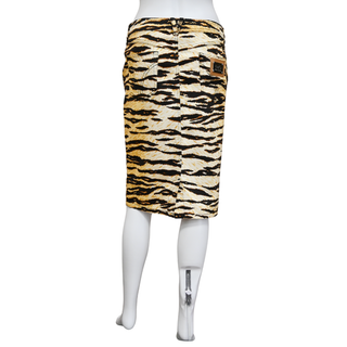 DOLCE & GABBANA | Tiger-Print Cotton-Blend Skirt