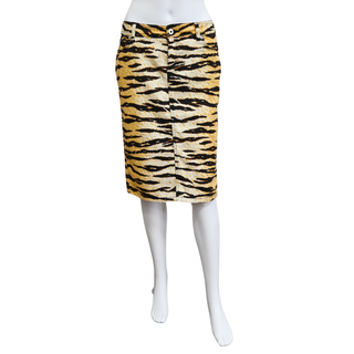 DOLCE & GABBANA | Tiger-Print Cotton-Blend Skirt
