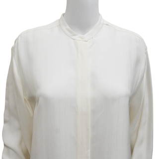 THE ROW | Sierra Ivory Striped Button-Up Shirt