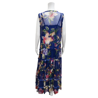 JOHNNY WAS | Mazzy Floral Ruffled Mesh Dress