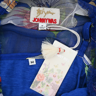 JOHNNY WAS | Mazzy Floral Ruffled Mesh Dress