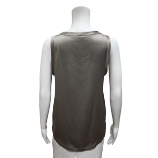 BRUNELLO CUCINELLI | Gray Satin Tank Top