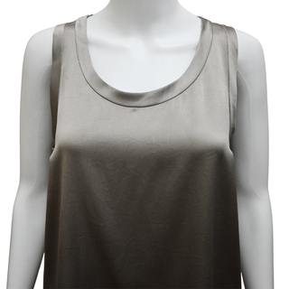 BRUNELLO CUCINELLI | Gray Satin Tank Top