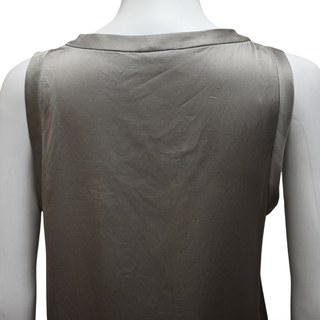 BRUNELLO CUCINELLI | Gray Satin Tank Top