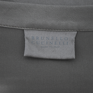 BRUNELLO CUCINELLI | Gray Satin Tank Top