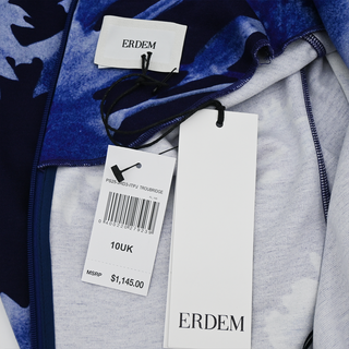 ERDEM | Troubridge Floral Draped Midi Dress