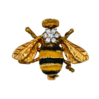 HONORA | 18K Gold Gemstone Bee Pin