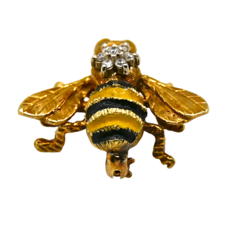 HONORA | 18K Gold Gemstone Bee Pin