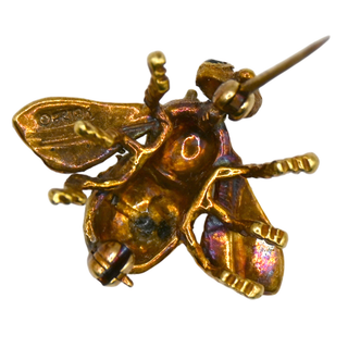HONORA | 18K Gold Gemstone Bee Pin