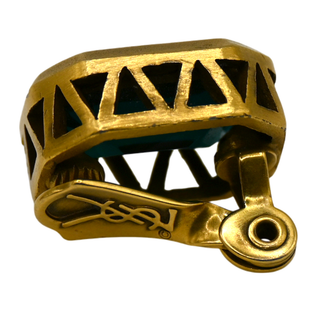 YSL | Dark Emerald Green Clip Earrings