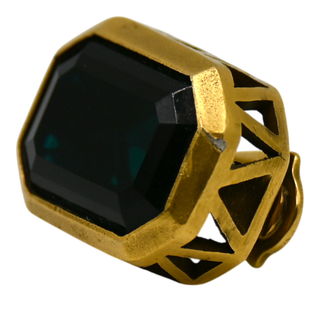 YSL | Dark Emerald Green Clip Earrings