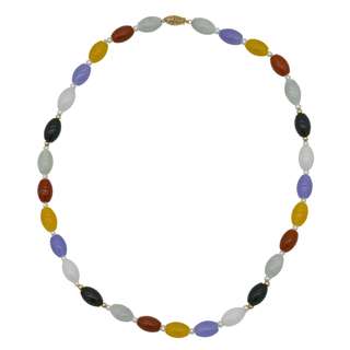 &nbsp; | 14K Multicolor Jade Necklace