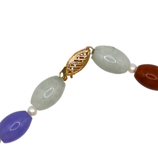 &nbsp; | 14K Multicolor Jade Necklace