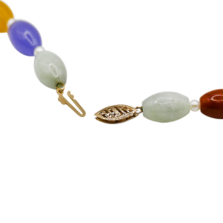 &nbsp; | 14K Multicolor Jade Necklace