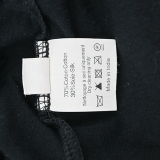 LANVIN | Black Ruffled-Sleeve Cotton-Blend Dress