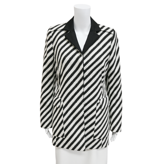 AKRIS | Black & White Zigzag Coat
