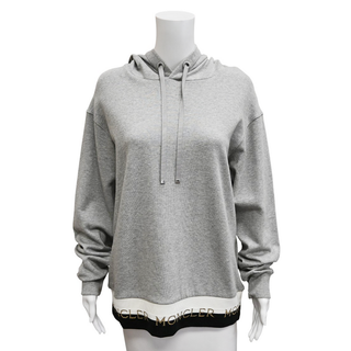 MONCLER | Heathered Gray Logo Hoodie