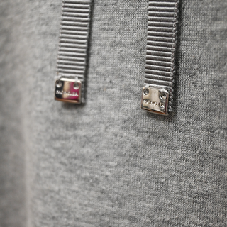 MONCLER | Heathered Gray Logo Hoodie