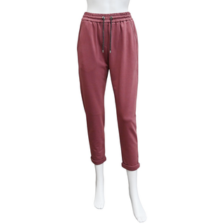 BRUNELLO CUCINELLI | Dark Mauve Cotton-Blend Sweatpants