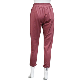 BRUNELLO CUCINELLI | Dark Mauve Cotton-Blend Sweatpants