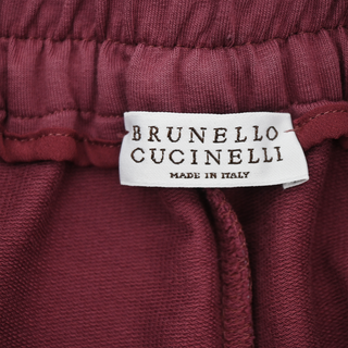 BRUNELLO CUCINELLI | Dark Mauve Cotton-Blend Sweatpants