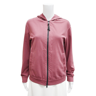 BRUNELLO CUCINELLI | Dark Mauve Cotton-Blend Zip Jacket