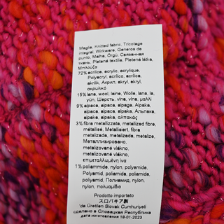 MARINA RINALDI | Pink Multicolor Knit Cardigan