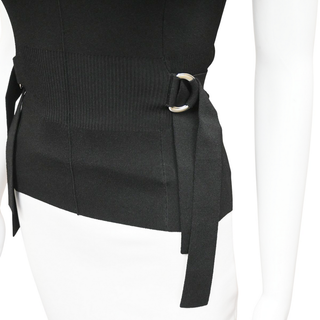 3.1 PHILLIP LIM | Black Compact Rib Tulip Top